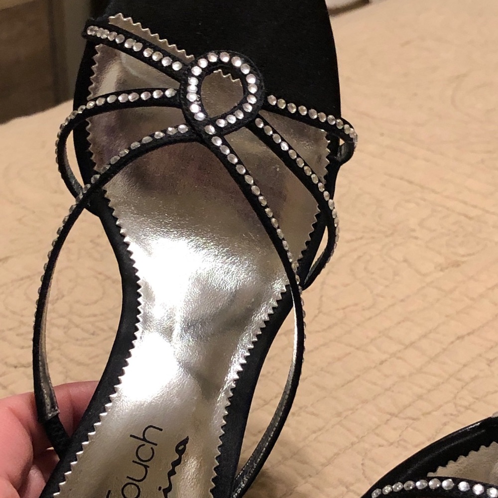 Black strappy heels